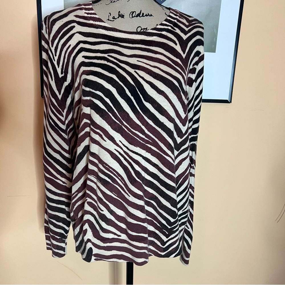 💚Banana Republic zebra print sweater